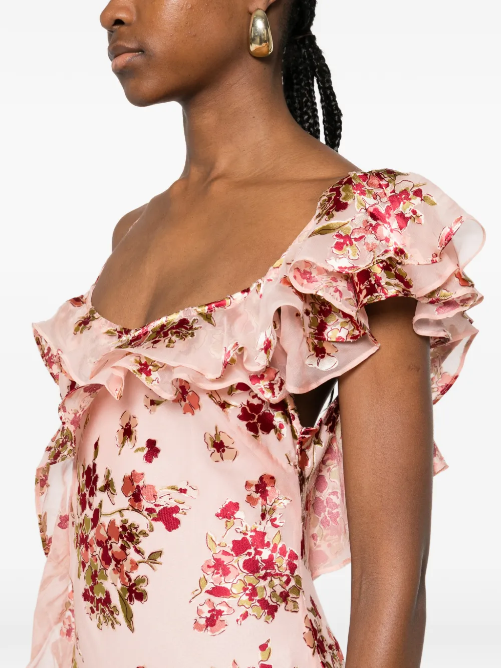 Rixo Ester maxi-jurk Roze