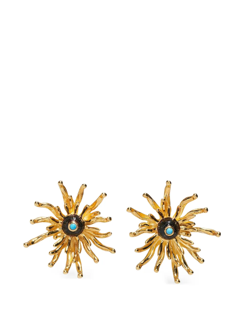 Lizzie Fortunato cactus-flower earrings - Oro