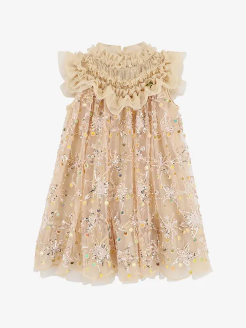 Angel's Face Dominique sequin ruffled dress