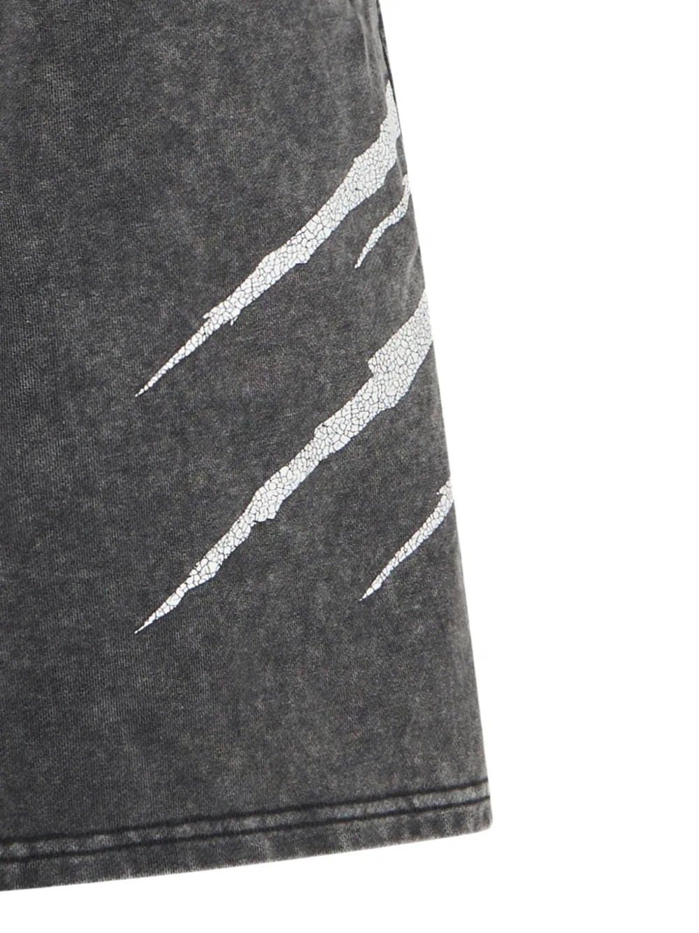 Plein Sport Shorts met verwassen-effect en print Grijs