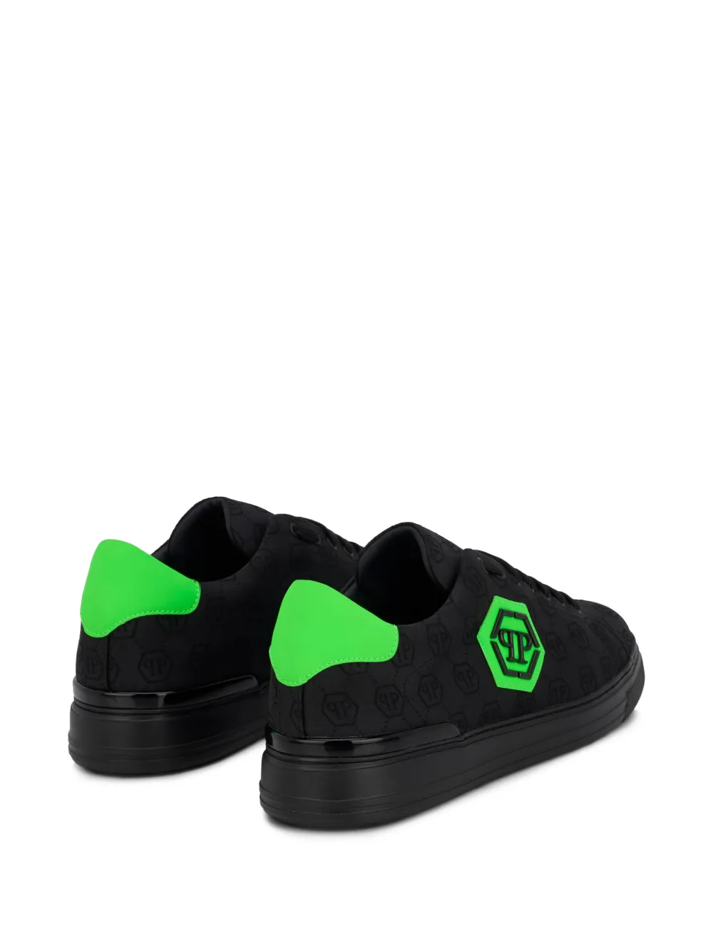 Philipp Plein Sneakers met monogram-jacquard Zwart