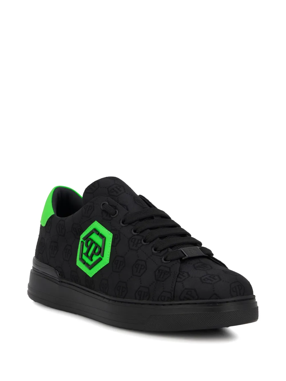 Philipp Plein Sneakers met monogram-jacquard Zwart