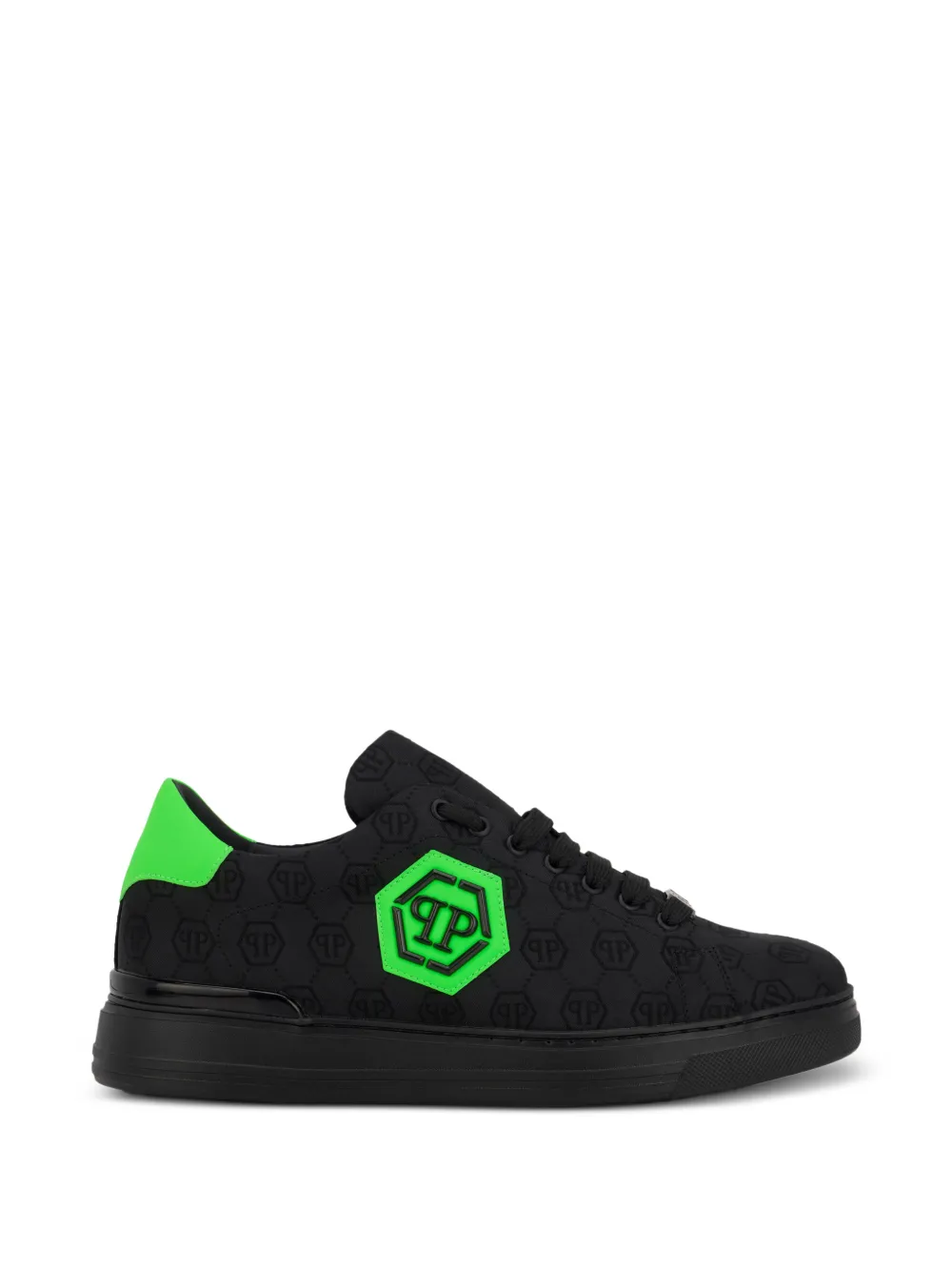 Philipp Plein Sneakers met monogram-jacquard Zwart