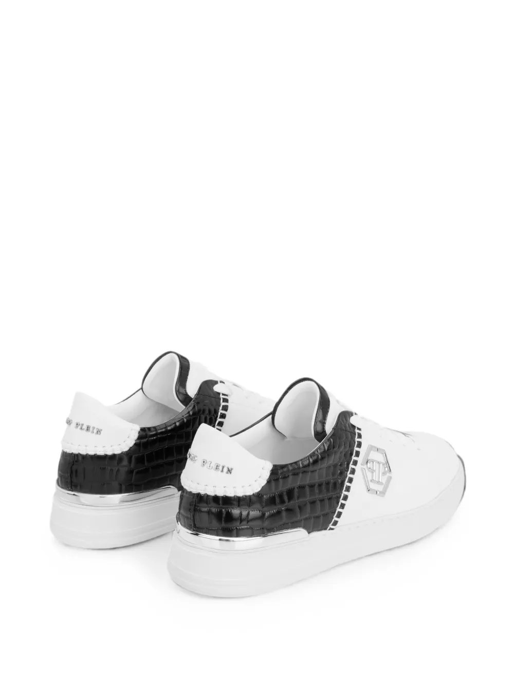 Philipp Plein Icon Cocco Mix crocodile-effect sneakers Wit