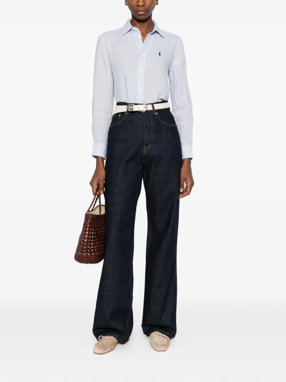 Polo Ralph Lauren Overhemd met geborduurd logo Blauw