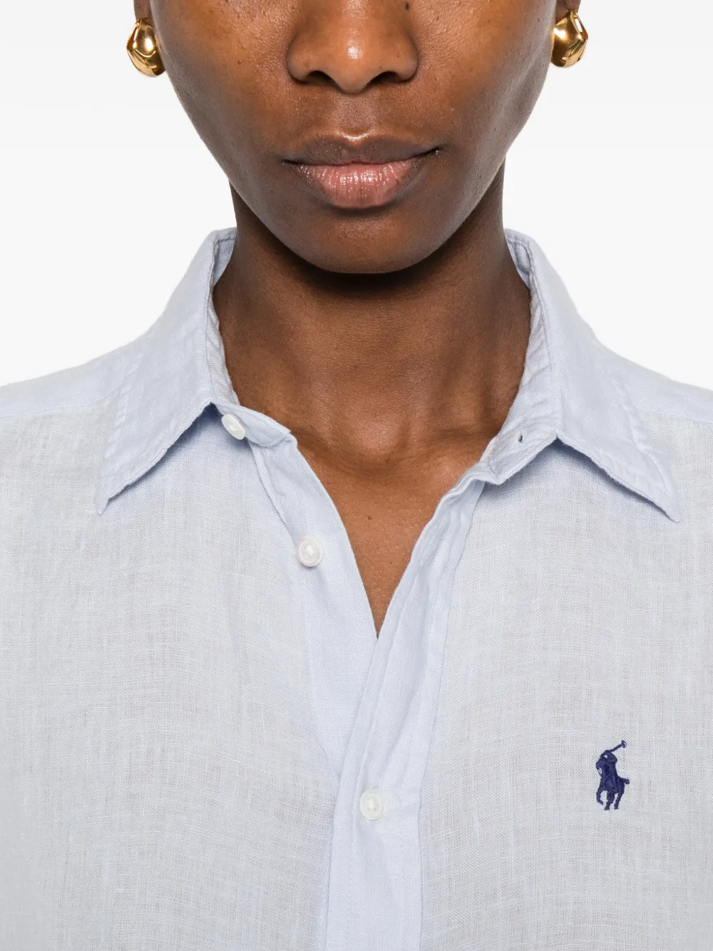 Polo Ralph Lauren Overhemd met geborduurd logo Blauw