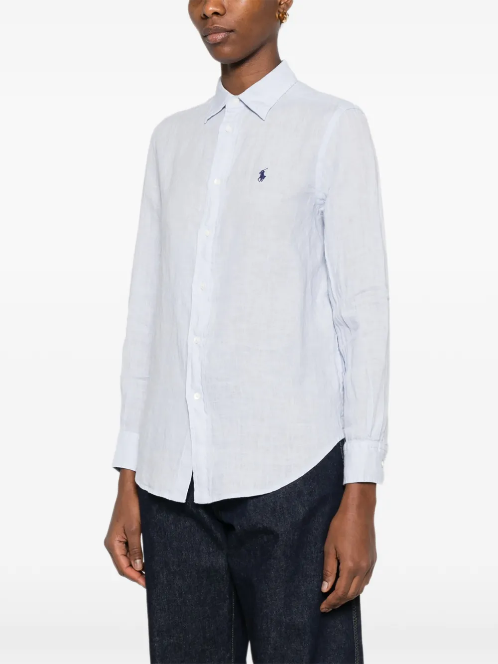 Polo Ralph Lauren Overhemd met geborduurd logo Blauw