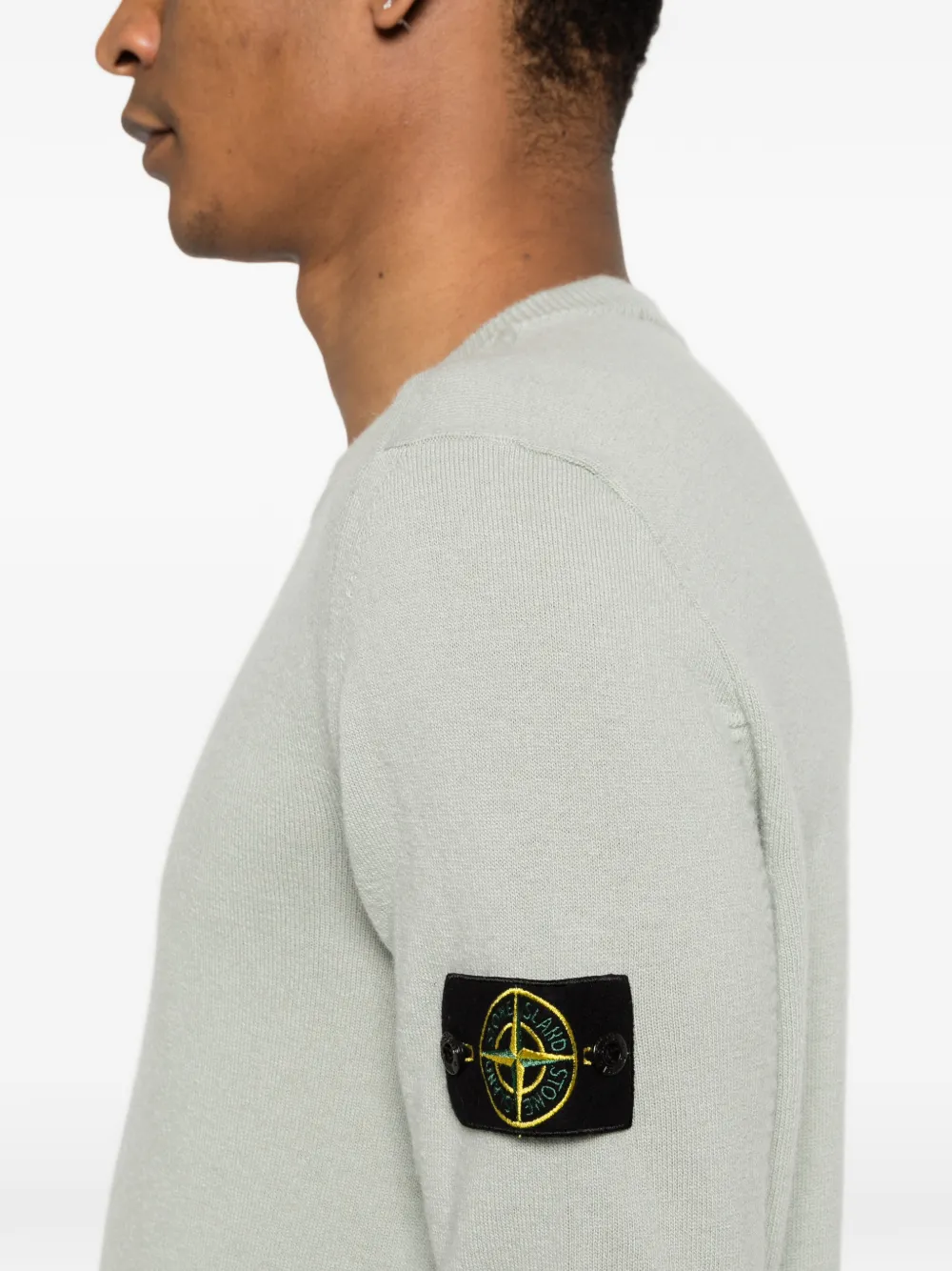 Stone Island 5100010 lichte RWS wollen trui met ronde hals Grijs