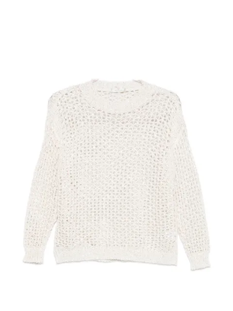 PANICALE open-knit crew-neck sweater