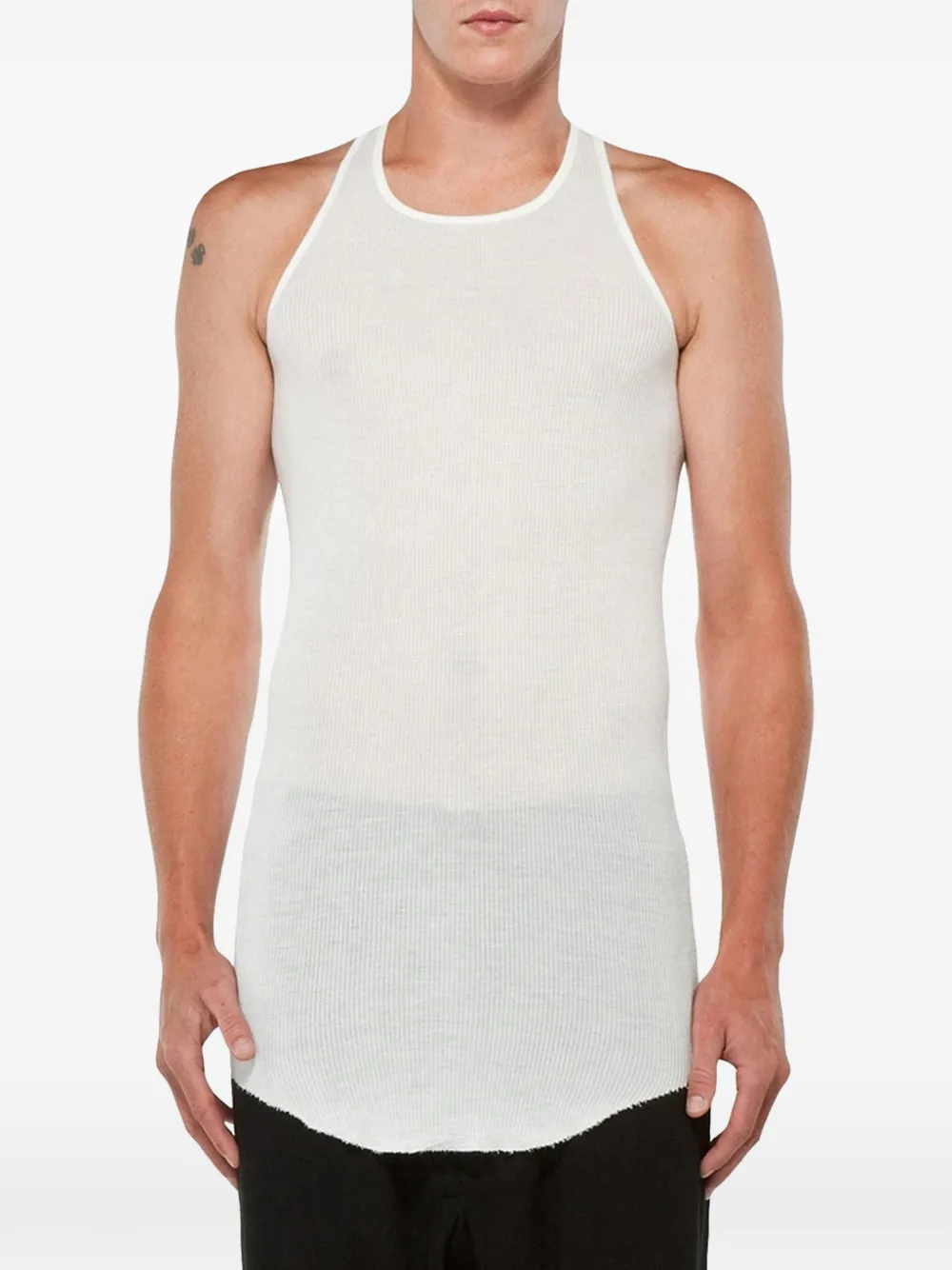 Rick Owens halter ribbed vest - Bianco