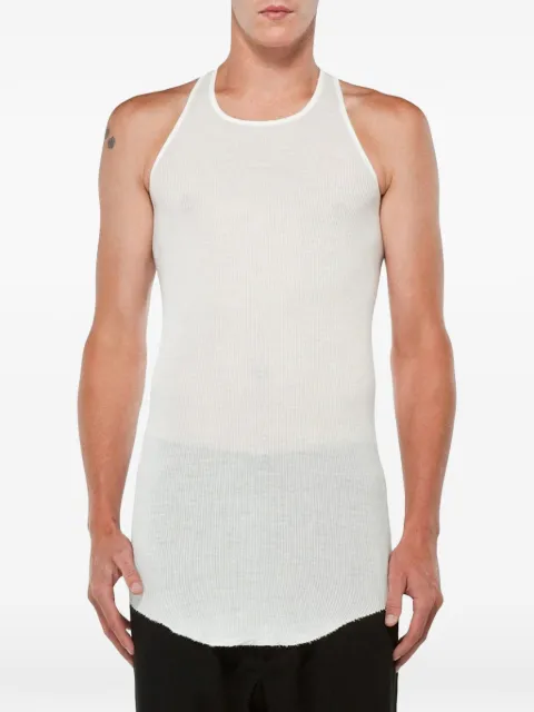 Rick Owens chaleco tejido de canalé con cuello halter