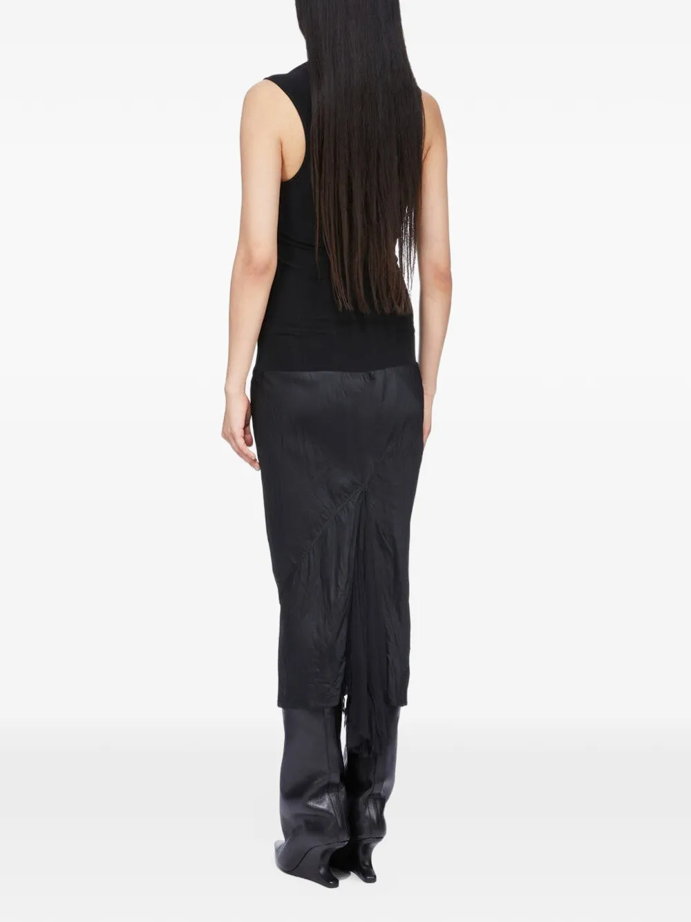 Rick Owens Jurk met asymmetrische afwerking Zwart