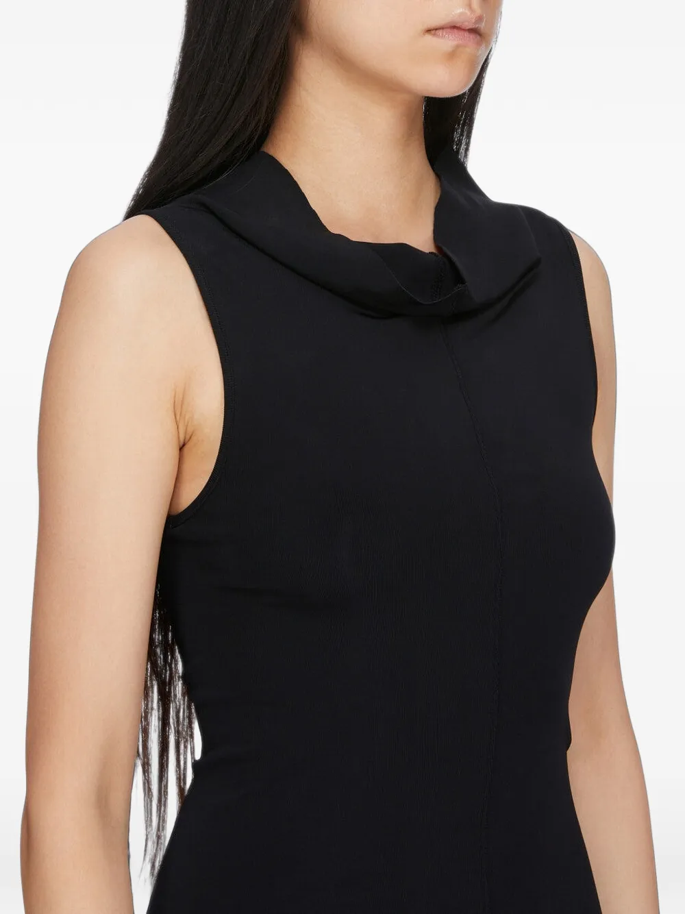 Rick Owens Jurk met asymmetrische afwerking Zwart