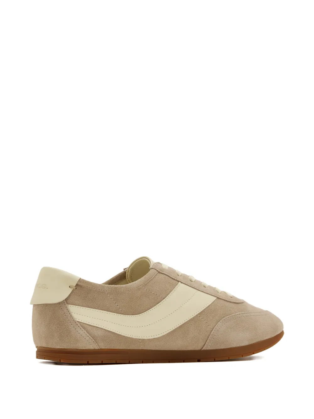 Vince LA gestreepte suède sneakers Beige