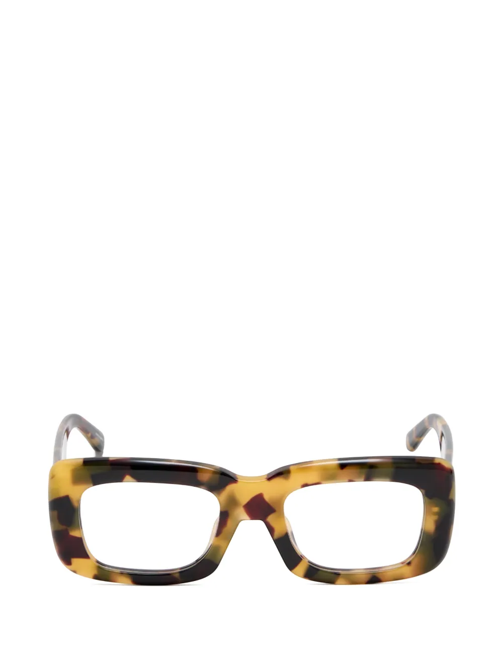 The Attico geometric logo-plaque glasses - Marrone