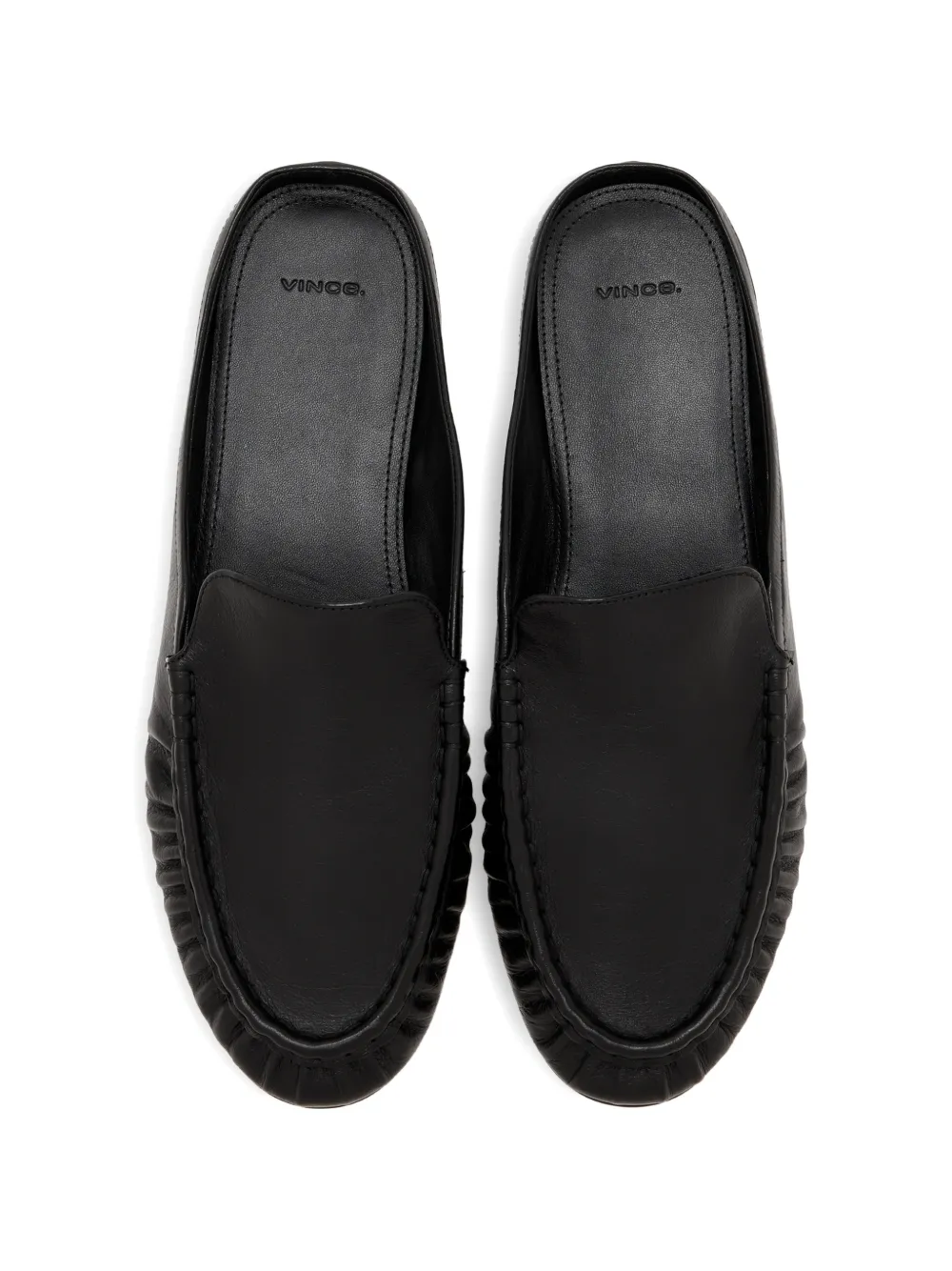 Vince Tevin gesmockte muiltjes Zwart