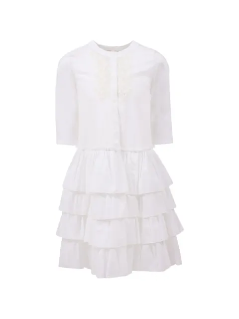 Ermanno Scervino Junior vestido bordado con volantes