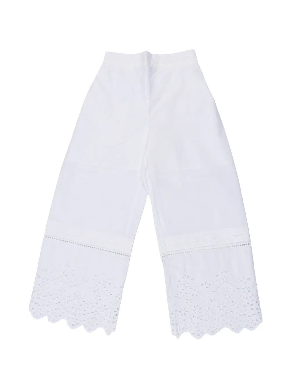 Ermanno Scervino Junior embroidered trousers - Bianco