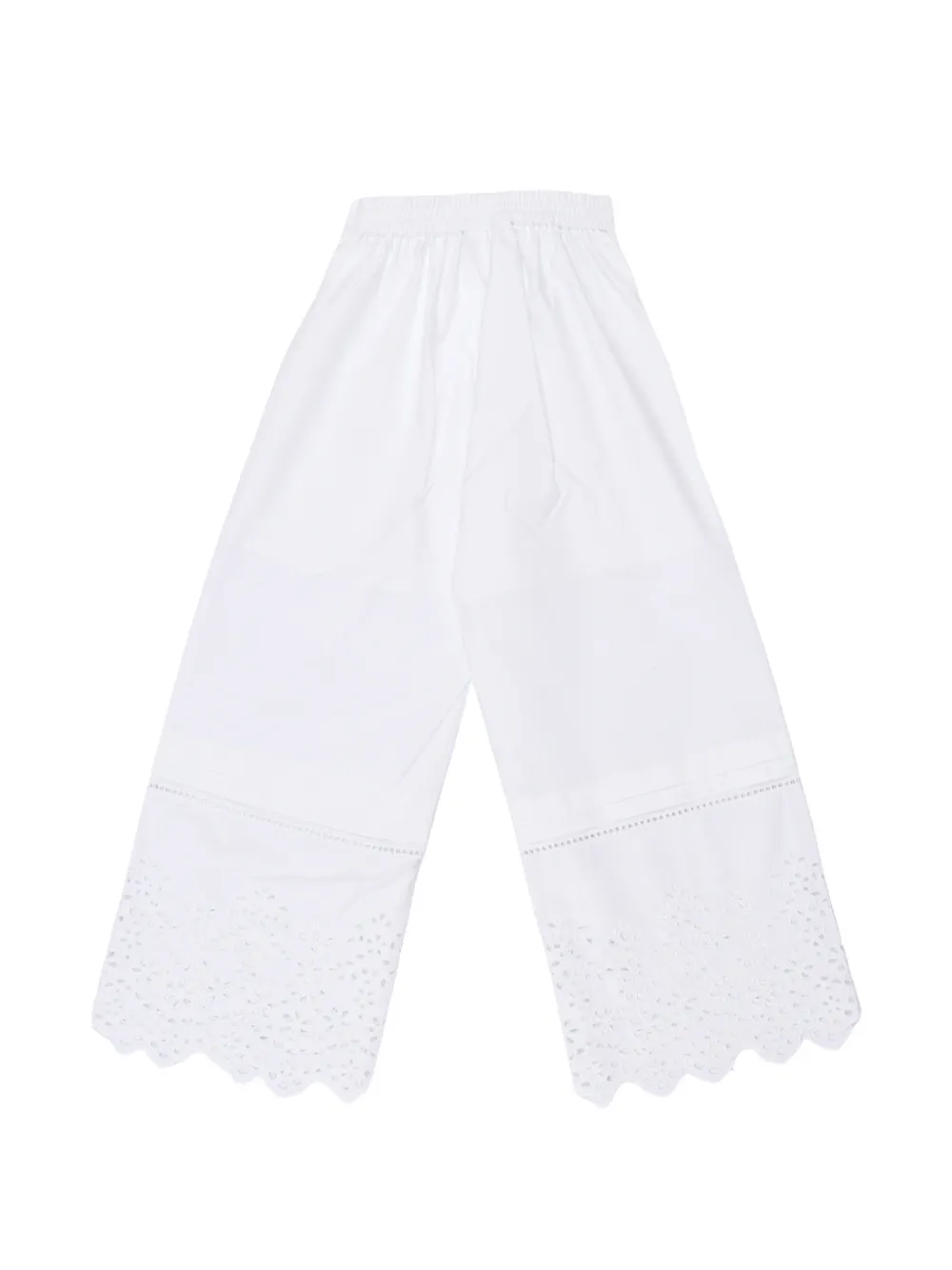 Ermanno Scervino Junior Broek met borduurwerk Wit