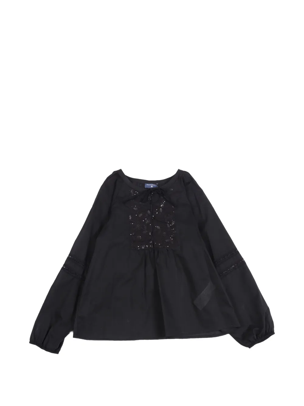 Ermanno Scervino Junior long-sleeve crew-neck dress - Nero