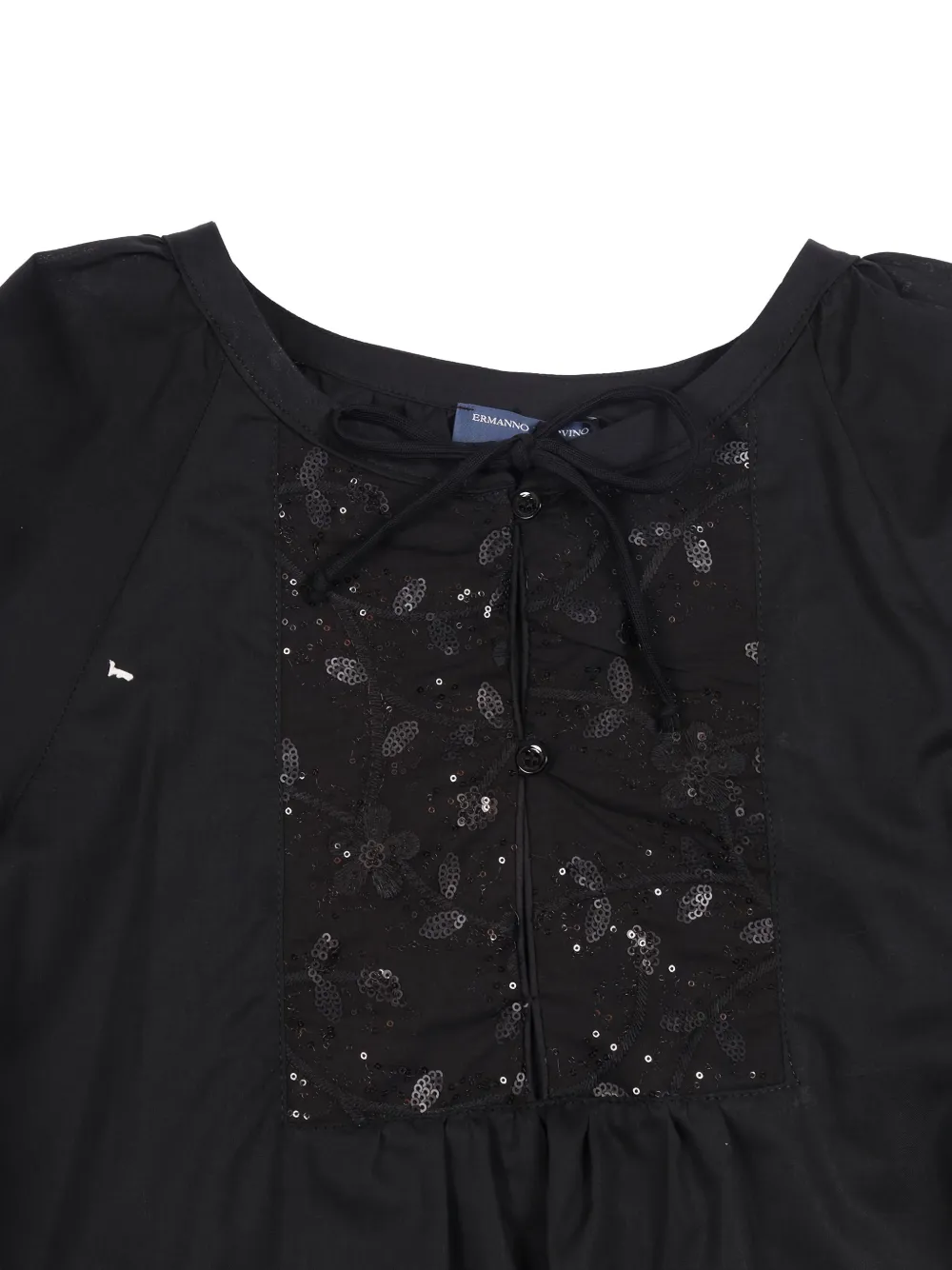 Ermanno Scervino Junior Jurk met ronde hals en lange mouwen Zwart