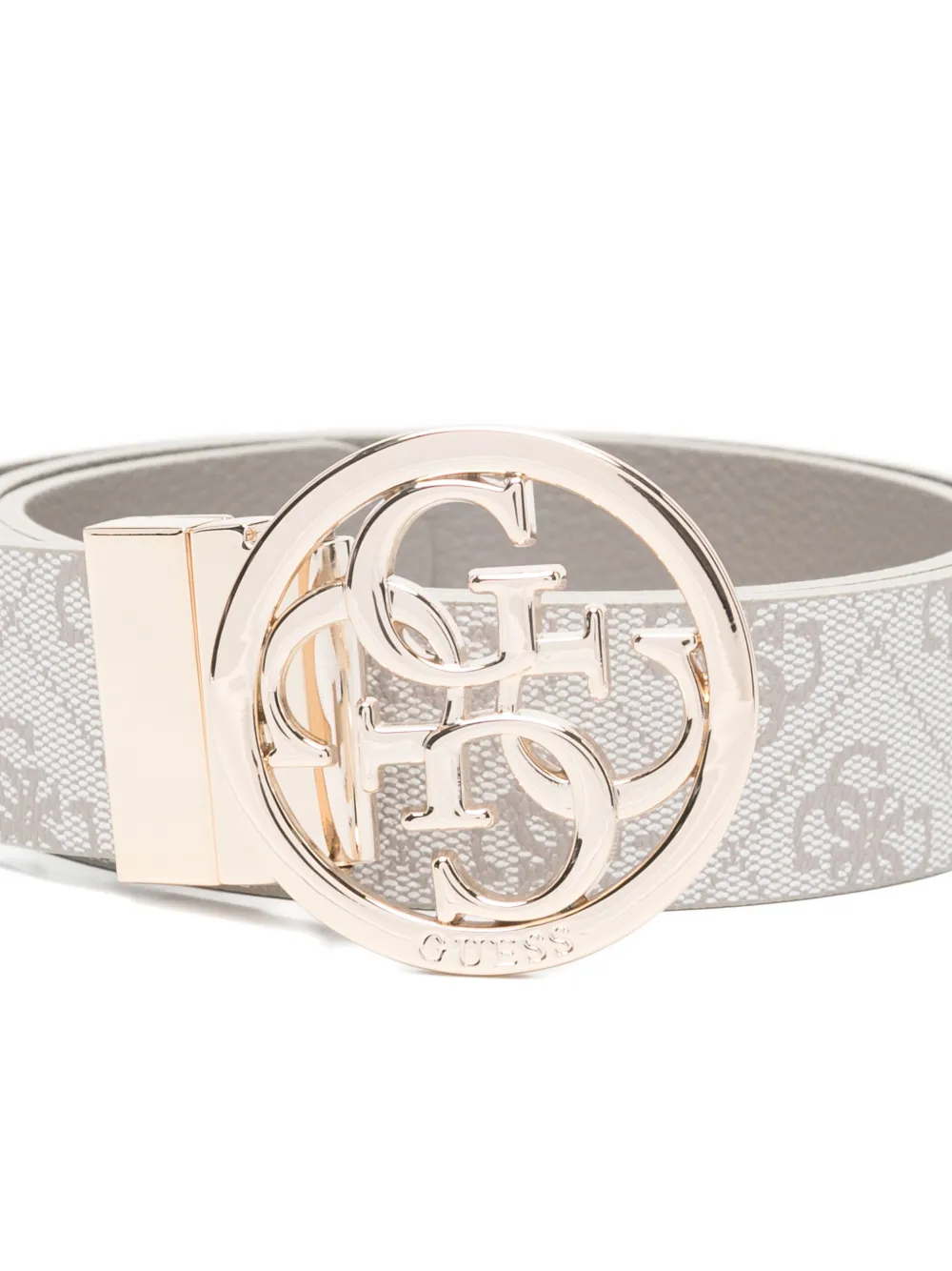 Logo-Buckle Patterned Belt