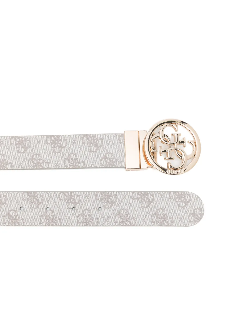 Logo-Buckle Patterned Belt