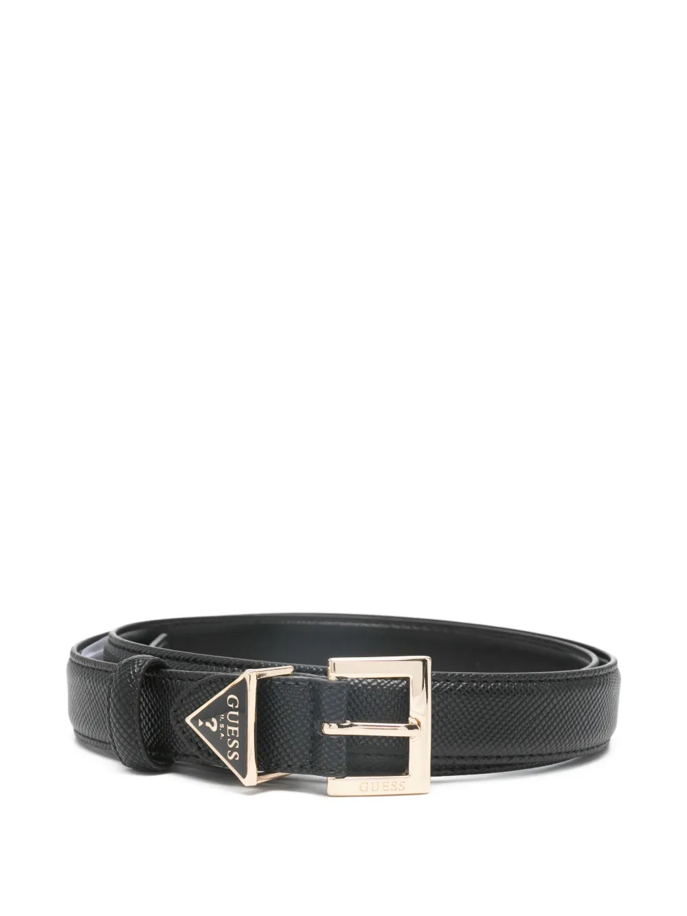 GUESS USA textured buckle belt - Nero