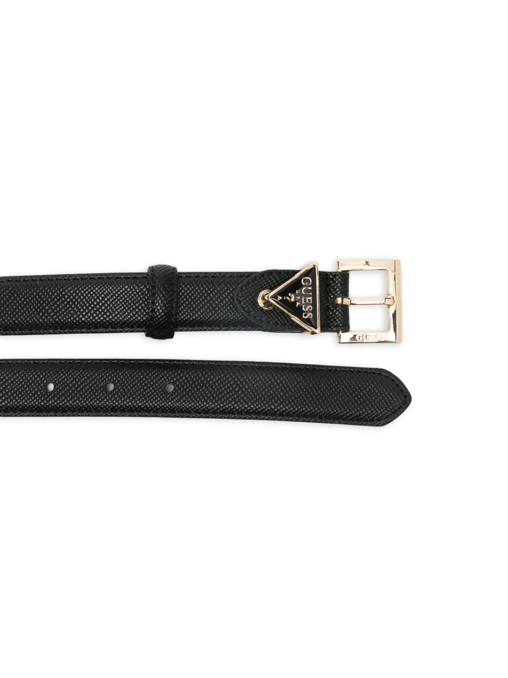  Guess Usa Textured Buckle Belt - Black 