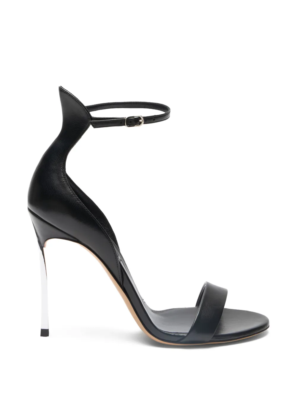 Casadei Cappa Blade leather heeled sandals - Nero