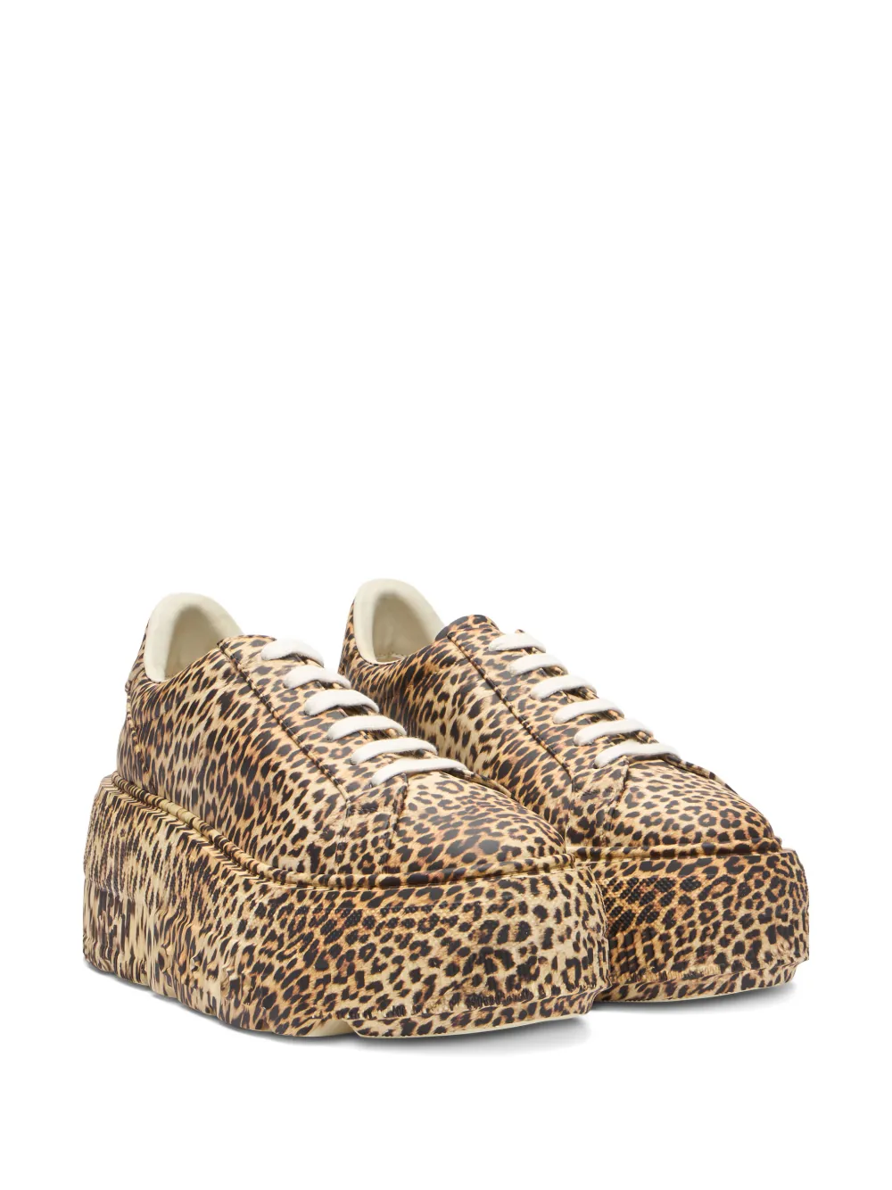 Casadei Nexus sneakers met luipaardprint Bruin