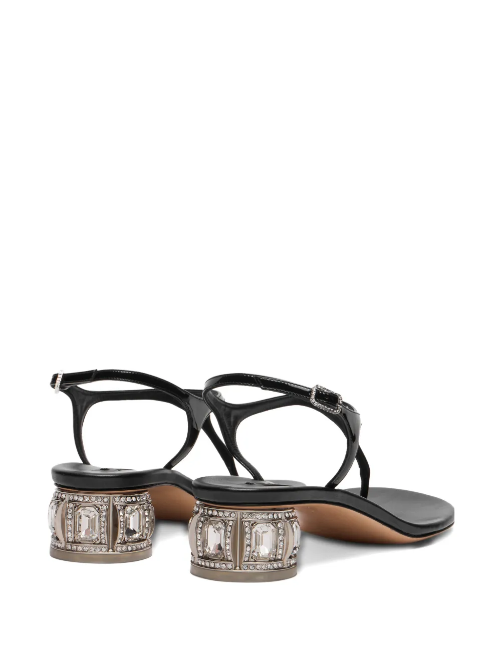 Casadei Sandalen verfraaid met juwelen Zwart