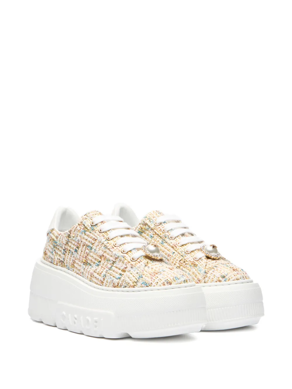 Casadei Nexus bouclé sneakers Wit