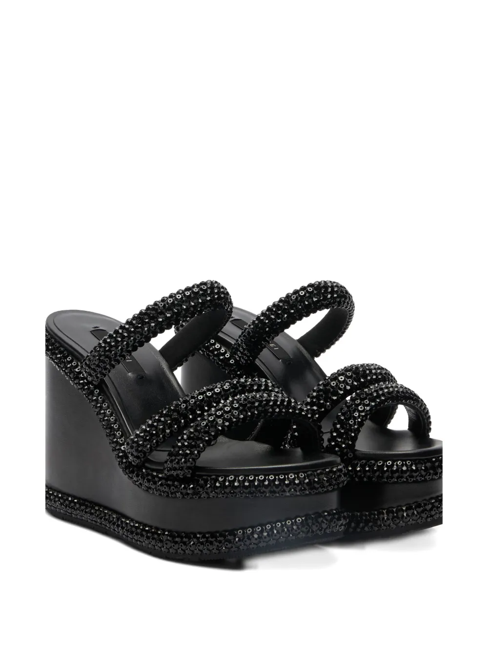 Casadei Sirio sandalen met sleehak Zwart