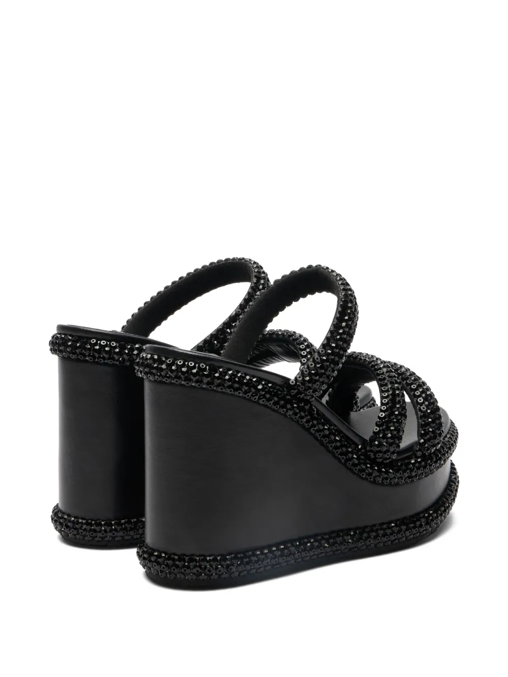 Casadei Sirio sandalen met sleehak Zwart