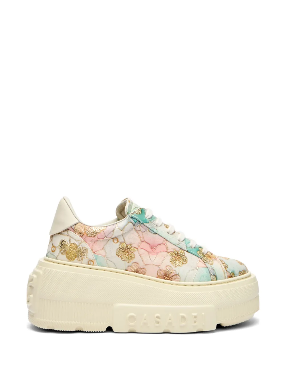Casadei Nexus floral-detail sneakers Beige