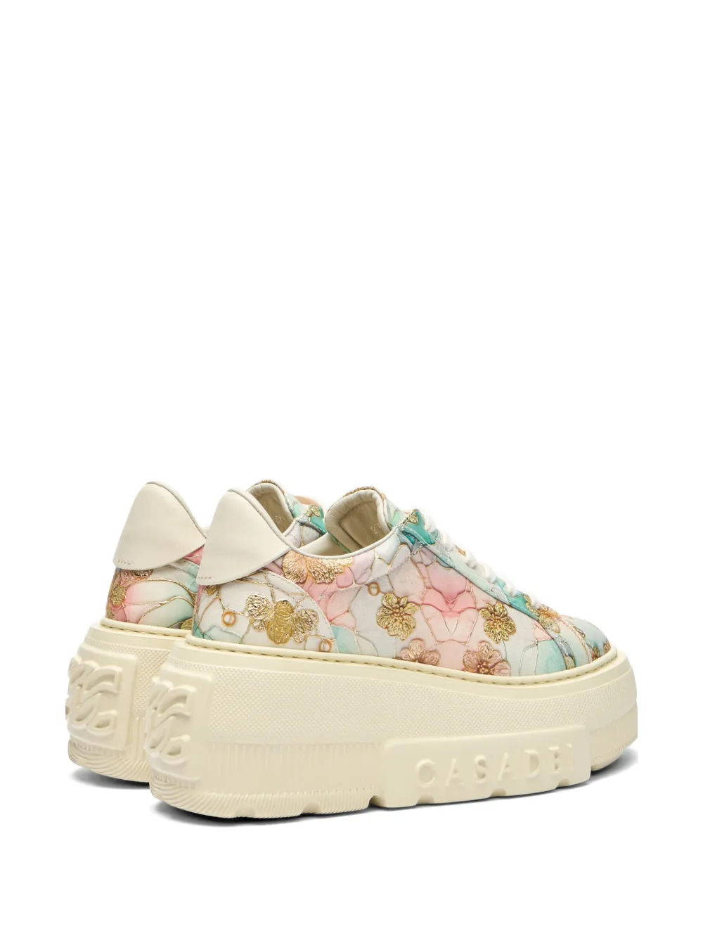 Casadei Nexus floral-detail sneakers Beige