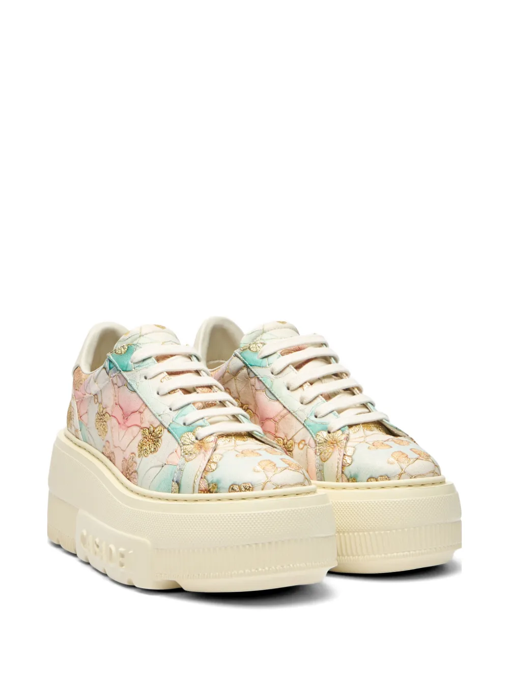 Casadei Nexus floral-detail sneakers Beige