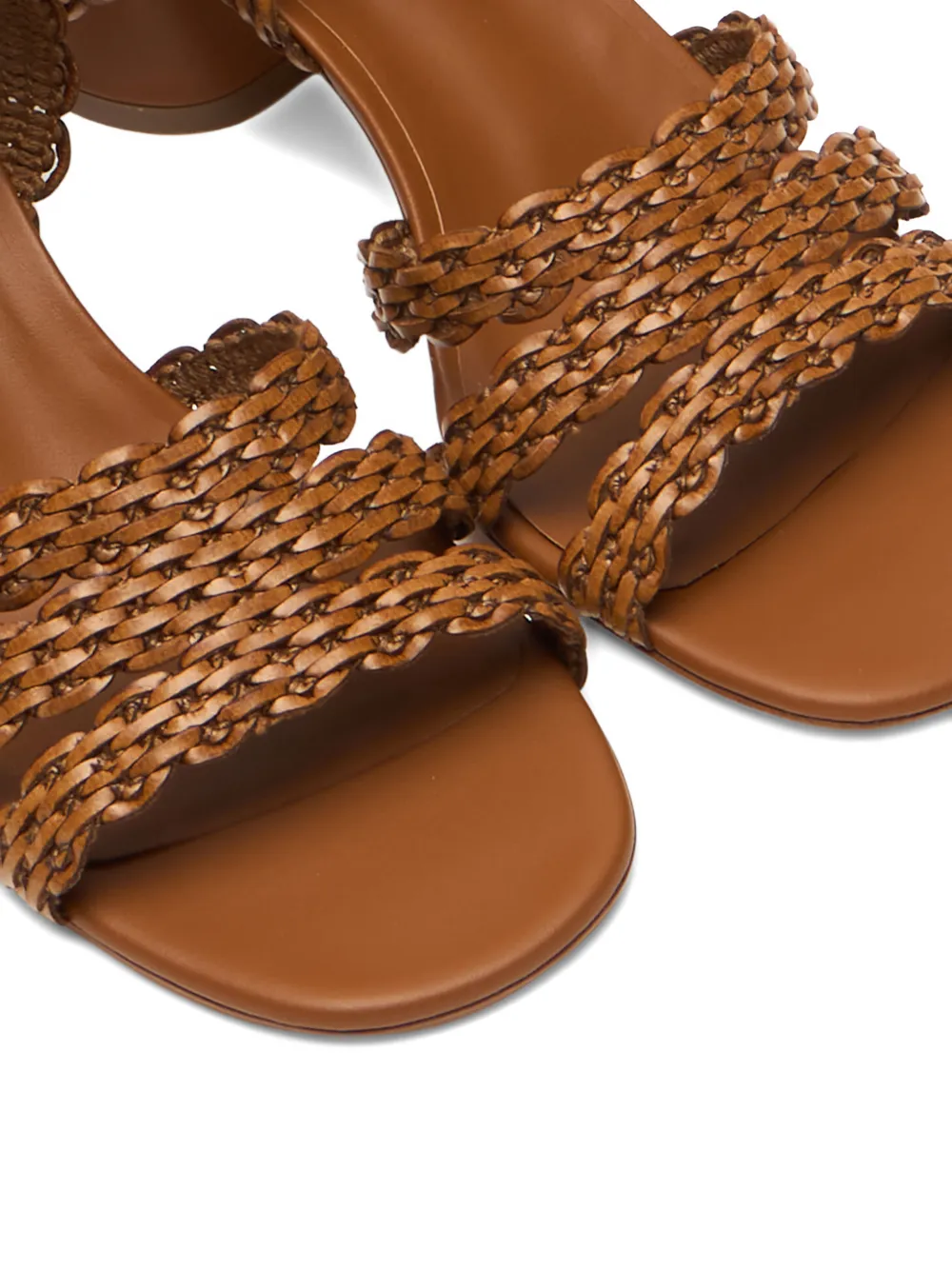 Casadei Avenida woven sandals Bruin