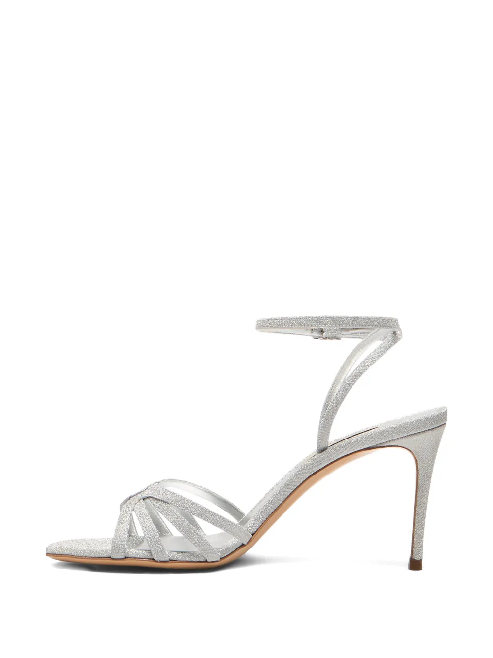 Casadei Julia glittered sandals Zilver