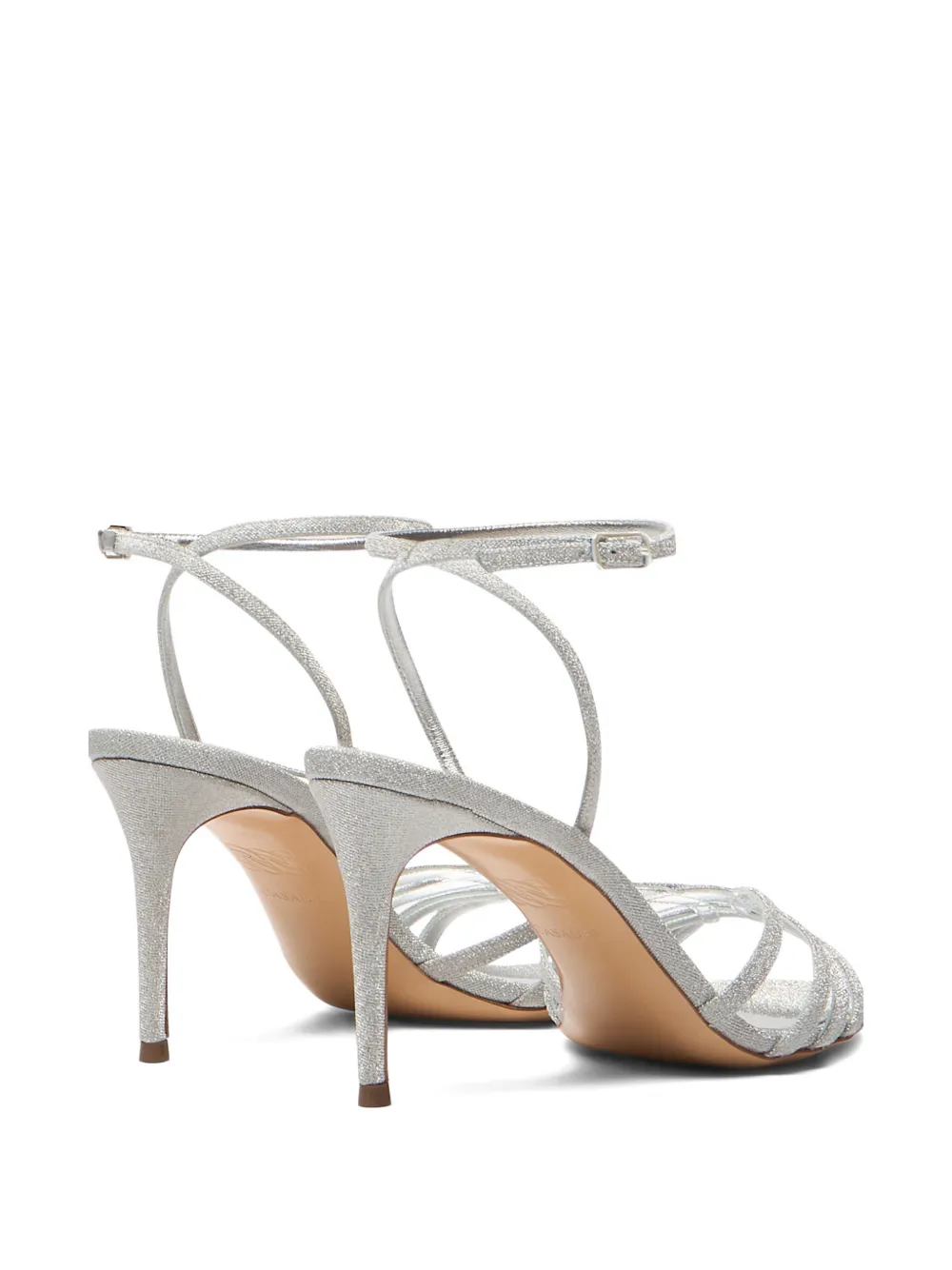 Casadei Julia glittered sandals Zilver