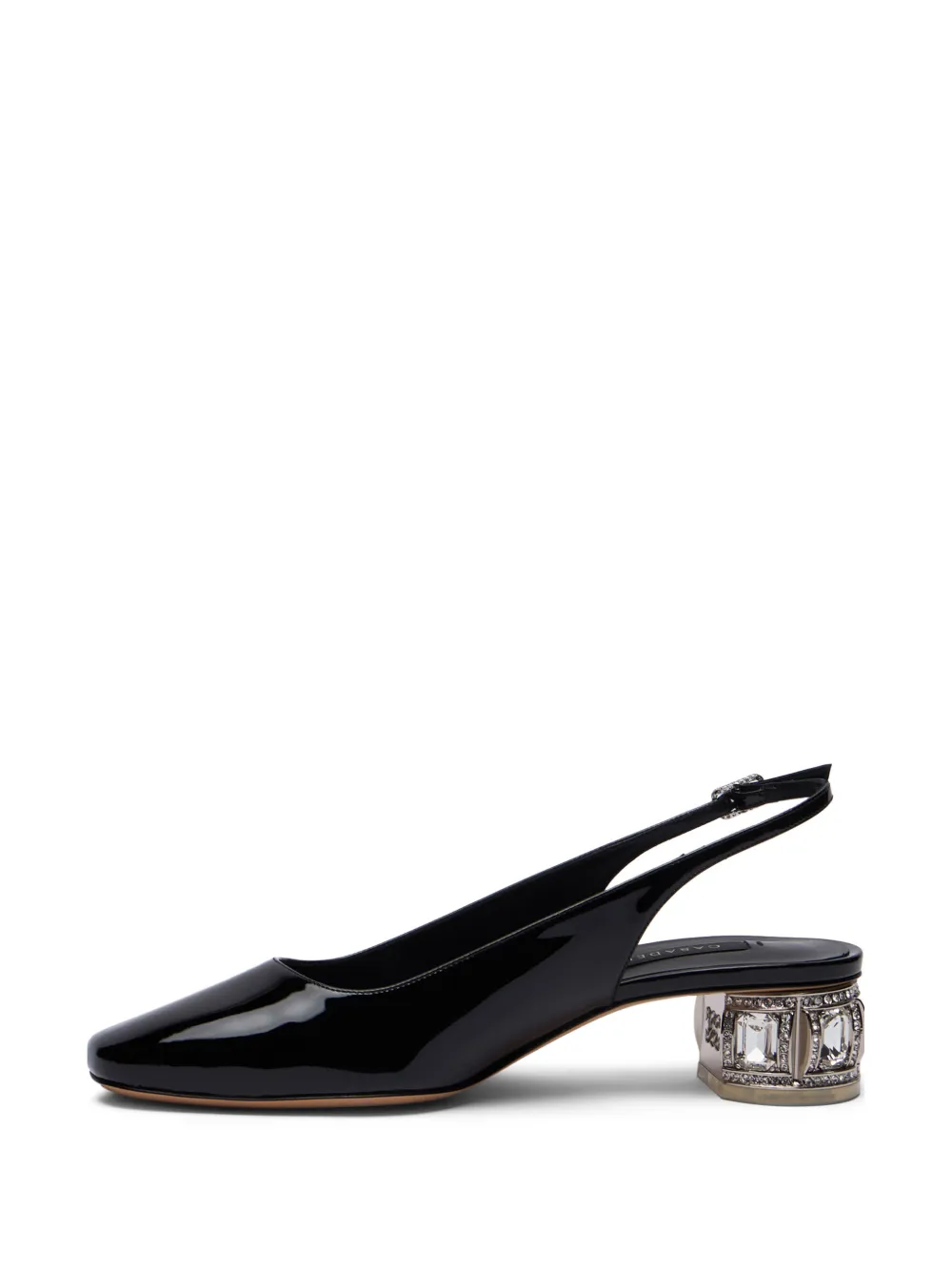 Casadei Slingback pumps verfraaid met kristallen Zwart