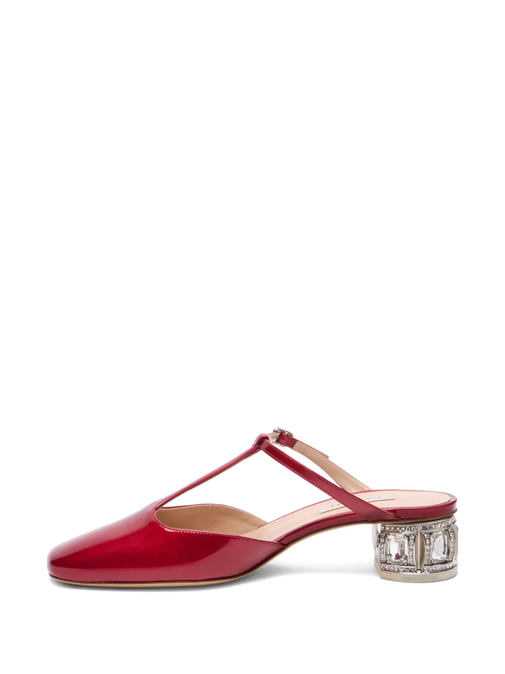 Casadei buckle-detail heeled mules Rood