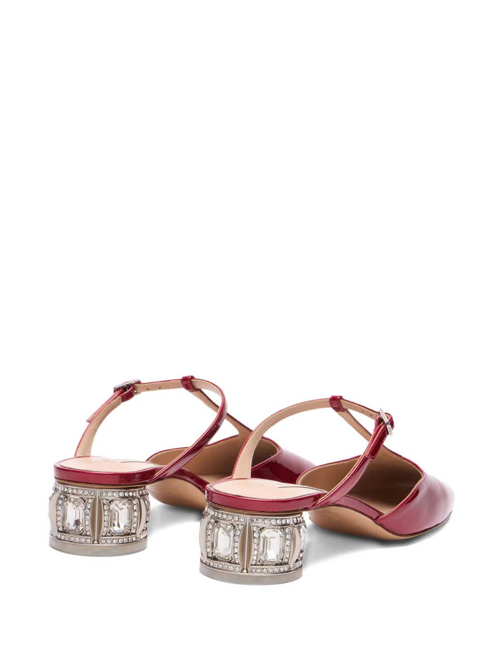 Casadei buckle-detail heeled mules Rood