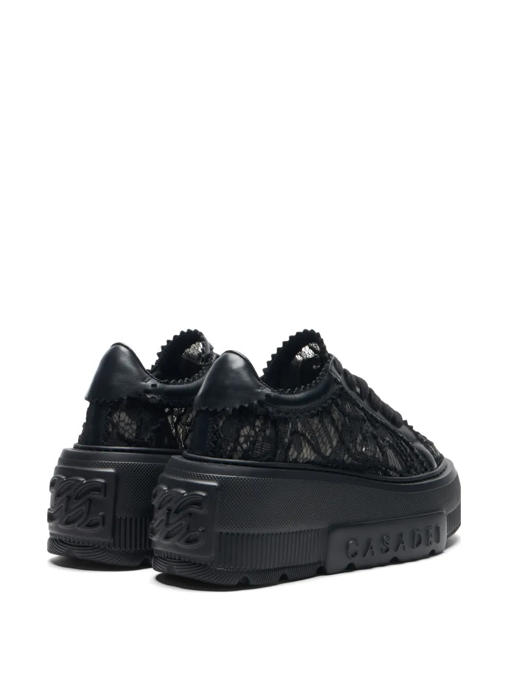 Casadei Nexus Chantilly platform sneakers Zwart