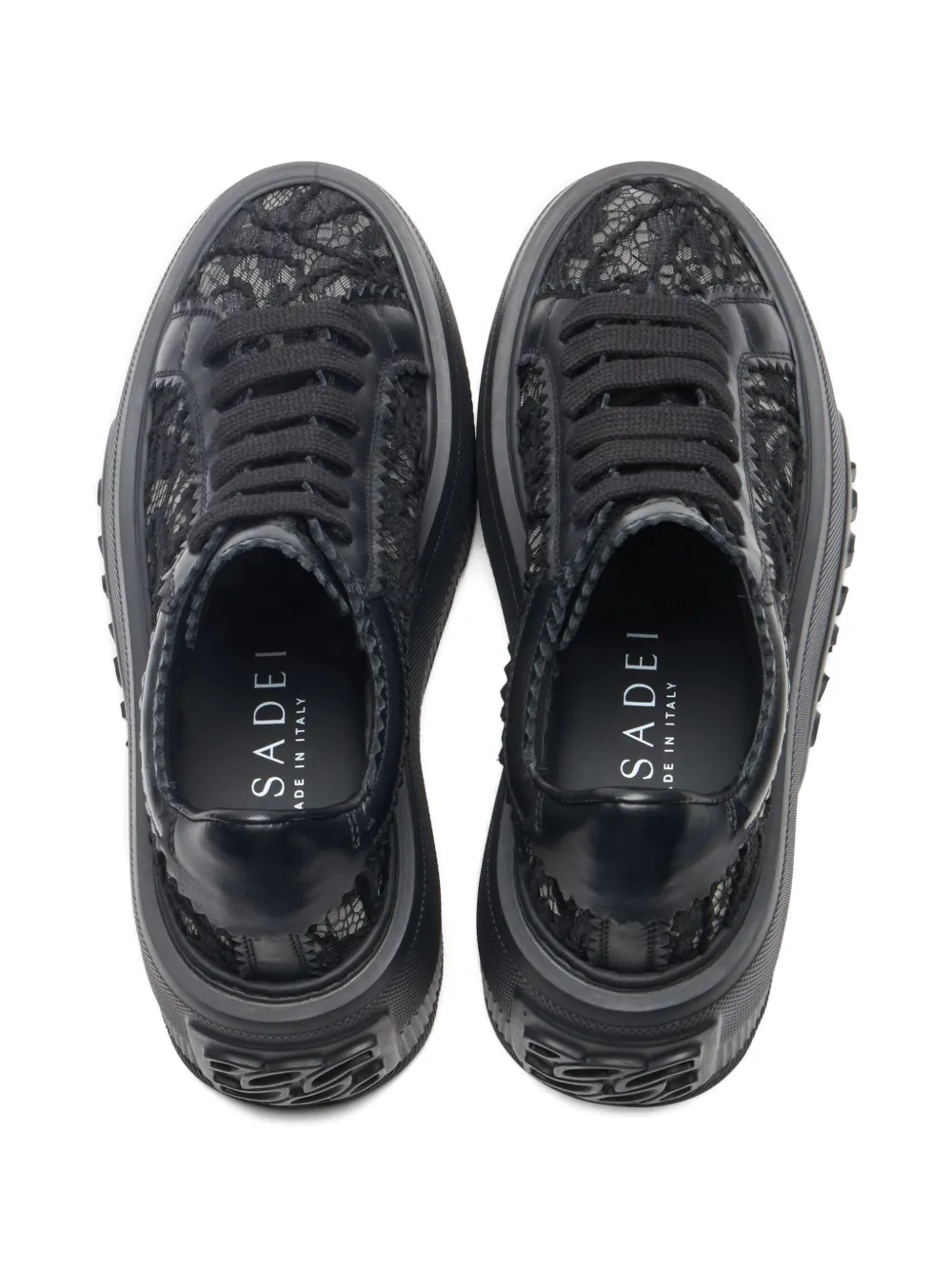 Casadei Nexus Chantilly platform sneakers Zwart