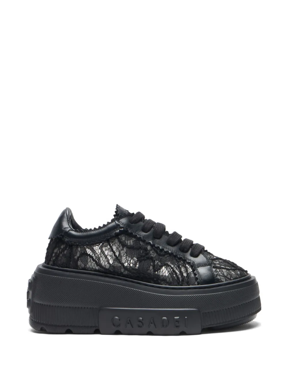 Casadei Nexus Chantilly platform sneakers - Black