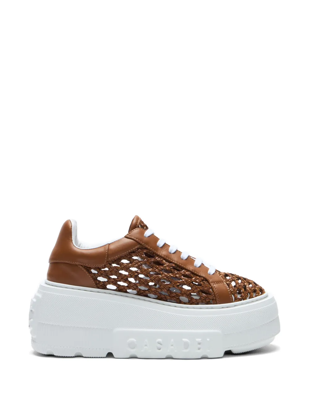 Casadei Nexus Versilia woven platform sneakers - Brown