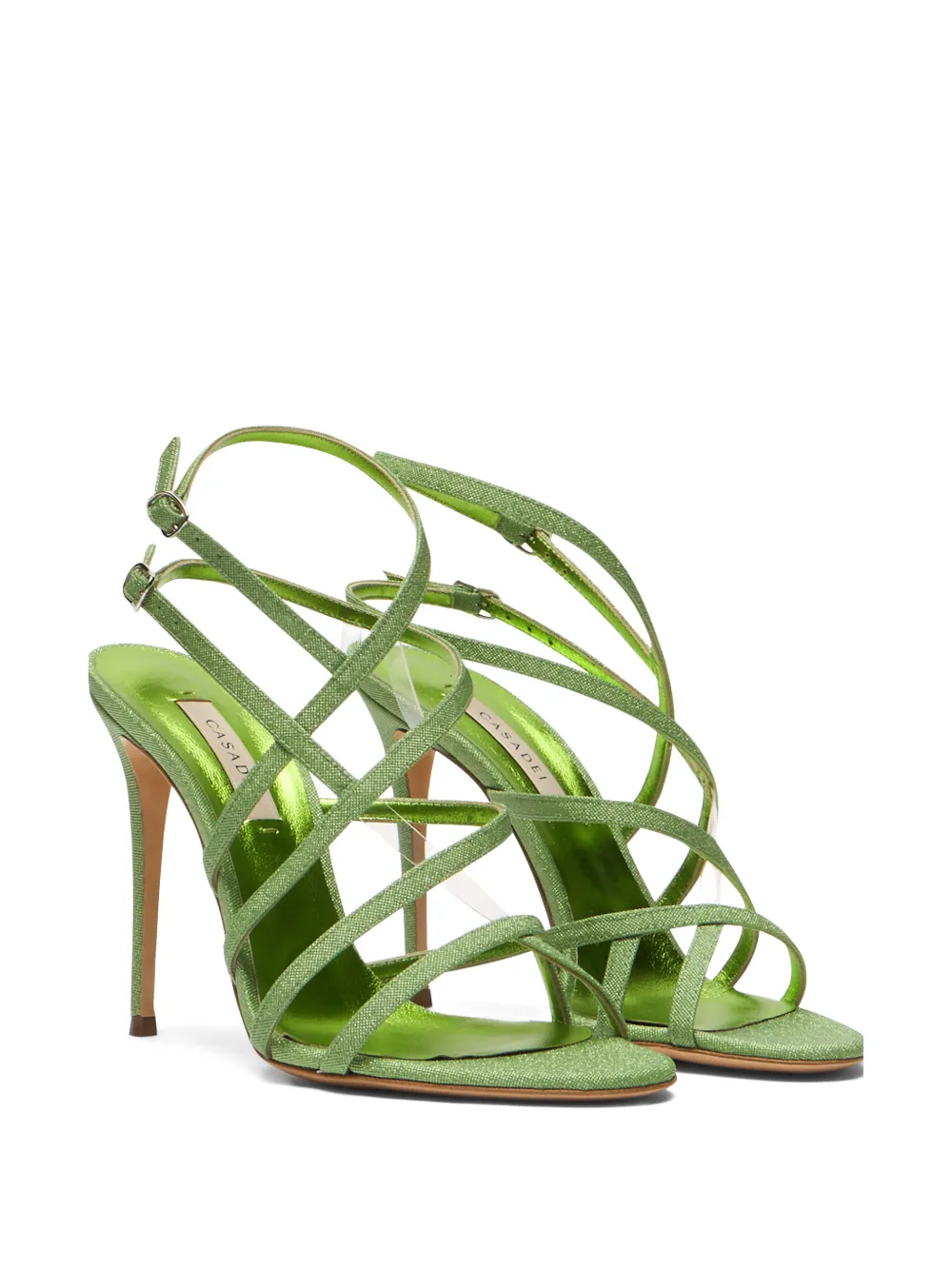 Casadei Julia caged sandals Groen