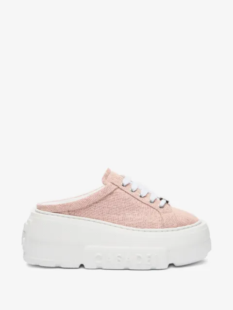 Casadei pink heeled mules
